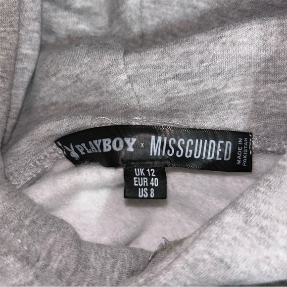 Playboy x Missguided Oversized Hoodie - Grey - Picture 2 of 2